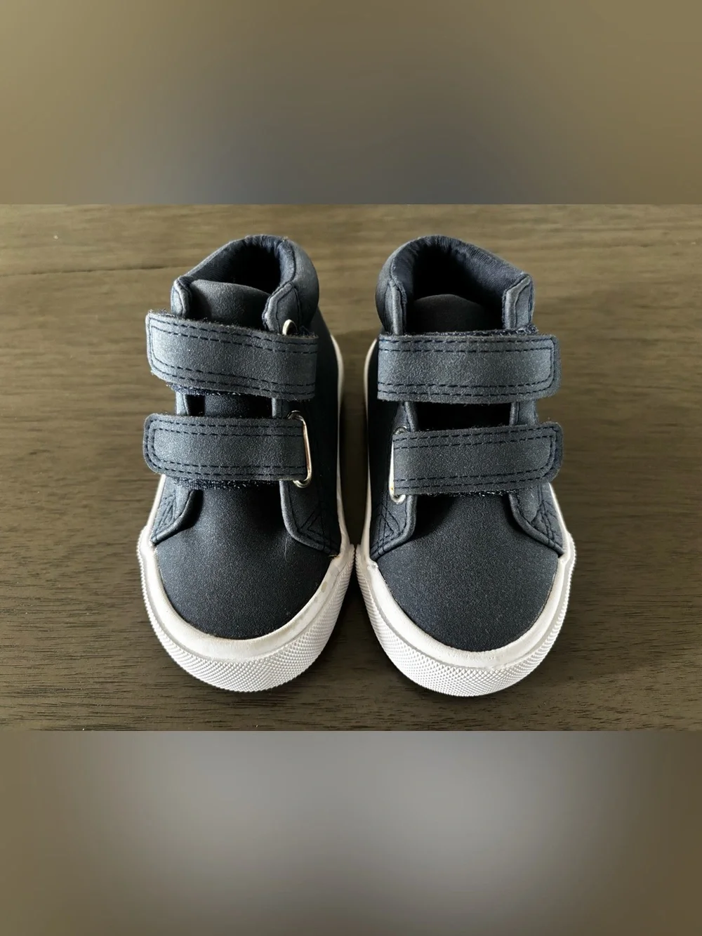 Tommy Bahama Navy and White Kids Velcro High-Top Sneakers
